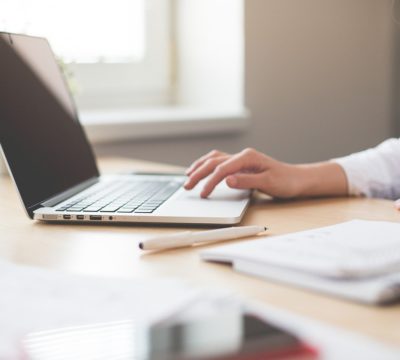 a person using a laptop