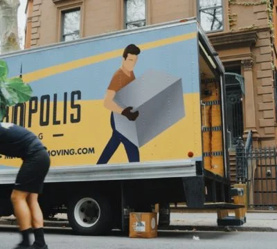 a person on a truck